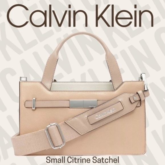 CALVIN KLEIN Citrine Small Double Compartment Two-Tone Crossbody NWT - Picture 1 of 16